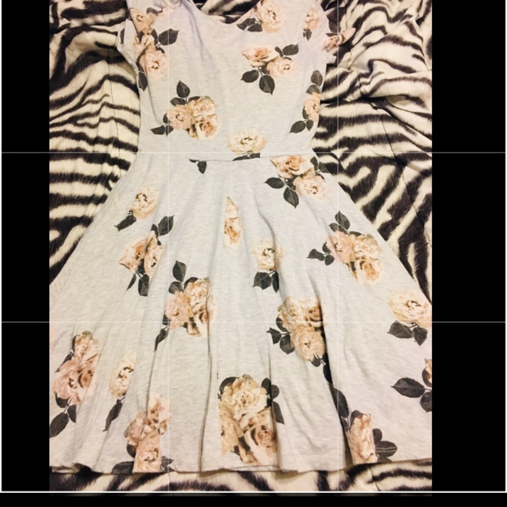 Grey flower dress